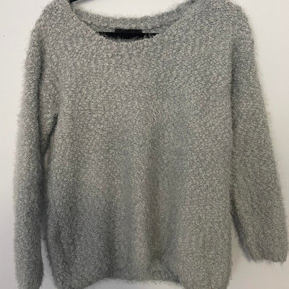 Candy Couture Cozy Grey Sweater - Picture 1 of 3
